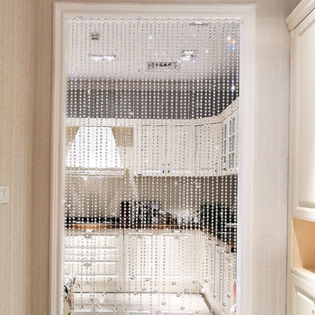 Krištolinių karoliukų užuolaidų pertvara, svetainė, miegamasis, fengšui dekoracija, praėjimas, vonios kambarys, užuolaidų ekranas, be perforatorių, karoliukų durų užuolaida