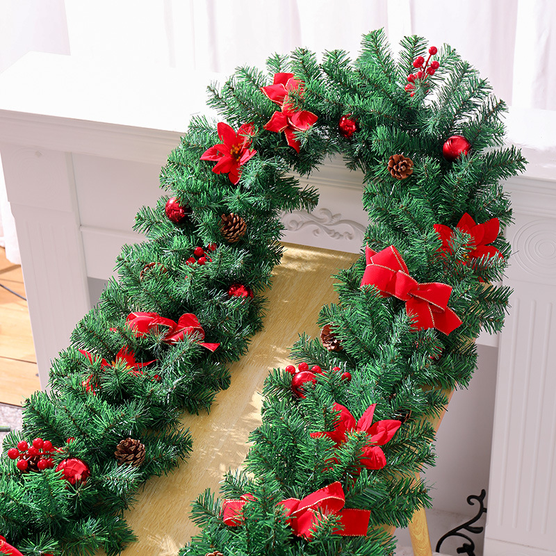 2025 noi decorațiuni de Crăciun, ornamente din ratan, agățat pe ușă, fundal, recuzită de perete, coroană, pandantiv, aspect scenă de activitate