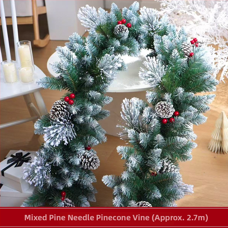 2025 noi decorațiuni de Crăciun, ornamente din ratan, agățat pe ușă, fundal, recuzită de perete, coroană, pandantiv, aspect scenă de activitate