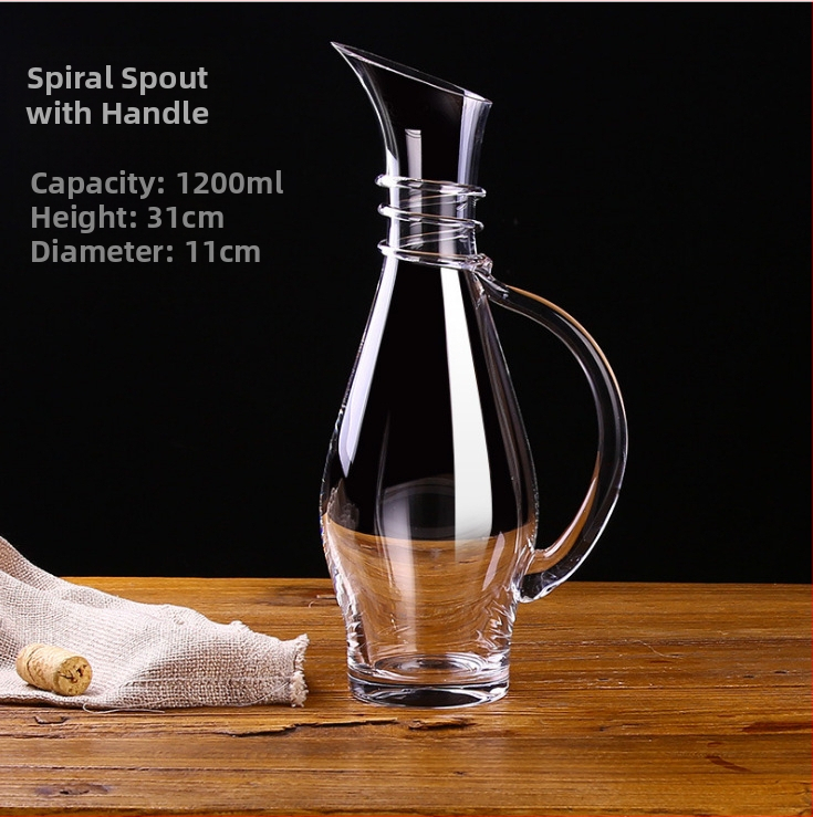 Švino neturintis krištolo raudonojo vyno dekanteris, kūrybinis stiklo pilstytojas, greito vyno spirito vyno rinkinys, raudonojo vyno taurė