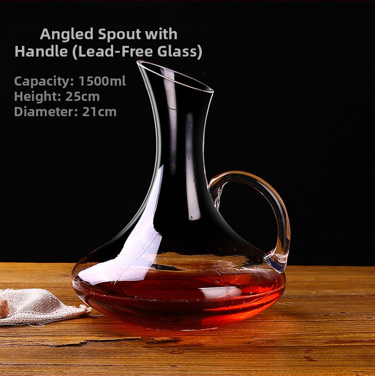 Švino neturintis krištolo raudonojo vyno dekanteris, kūrybinis stiklo pilstytojas, greito vyno spirito vyno rinkinys, raudonojo vyno taurė