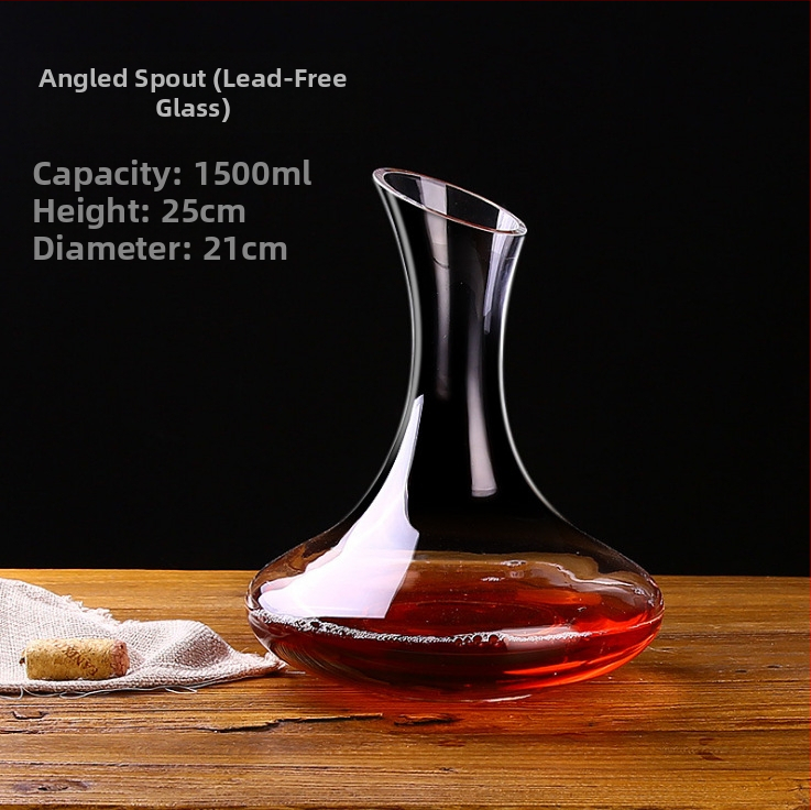 Švino neturintis krištolo raudonojo vyno dekanteris, kūrybinis stiklo pilstytojas, greito vyno spirito vyno rinkinys, raudonojo vyno taurė