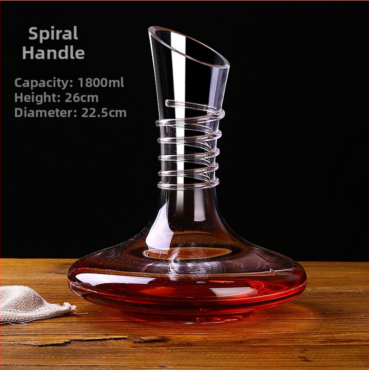 Švino neturintis krištolo raudonojo vyno dekanteris, kūrybinis stiklo pilstytojas, greito vyno spirito vyno rinkinys, raudonojo vyno taurė