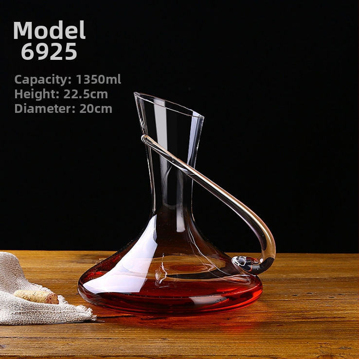 Švino neturintis krištolo raudonojo vyno dekanteris, kūrybinis stiklo pilstytojas, greito vyno spirito vyno rinkinys, raudonojo vyno taurė