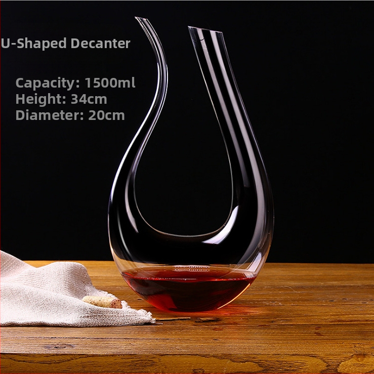 Švino neturintis krištolo raudonojo vyno dekanteris, kūrybinis stiklo pilstytojas, greito vyno spirito vyno rinkinys, raudonojo vyno taurė