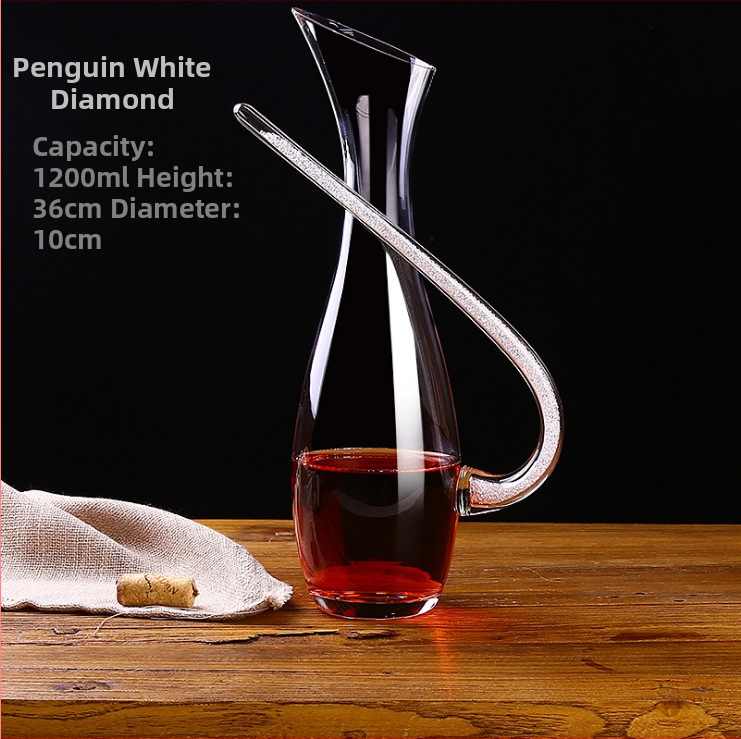 Švino neturintis krištolo raudonojo vyno dekanteris, kūrybinis stiklo pilstytojas, greito vyno spirito vyno rinkinys, raudonojo vyno taurė