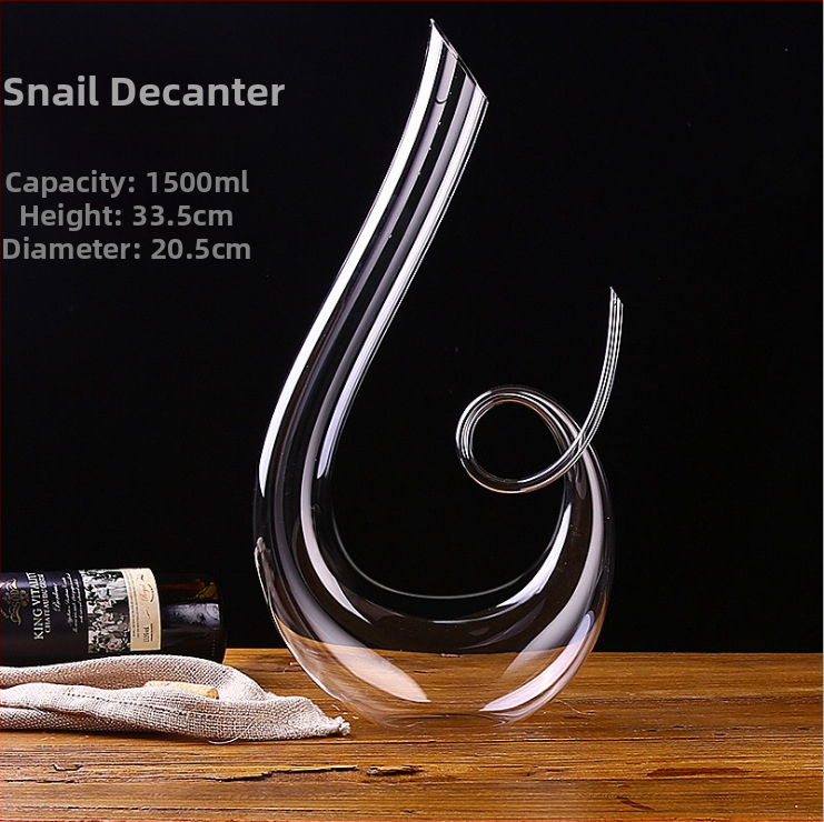 Švino neturintis krištolo raudonojo vyno dekanteris, kūrybinis stiklo pilstytojas, greito vyno spirito vyno rinkinys, raudonojo vyno taurė