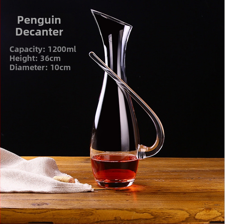 Švino neturintis krištolo raudonojo vyno dekanteris, kūrybinis stiklo pilstytojas, greito vyno spirito vyno rinkinys, raudonojo vyno taurė