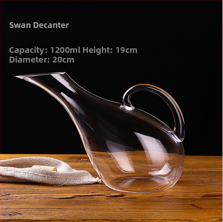 Švino neturintis krištolo raudonojo vyno dekanteris, kūrybinis stiklo pilstytojas, greito vyno spirito vyno rinkinys, raudonojo vyno taurė
