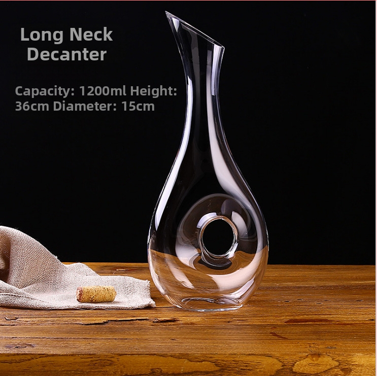 Švino neturintis krištolo raudonojo vyno dekanteris, kūrybinis stiklo pilstytojas, greito vyno spirito vyno rinkinys, raudonojo vyno taurė