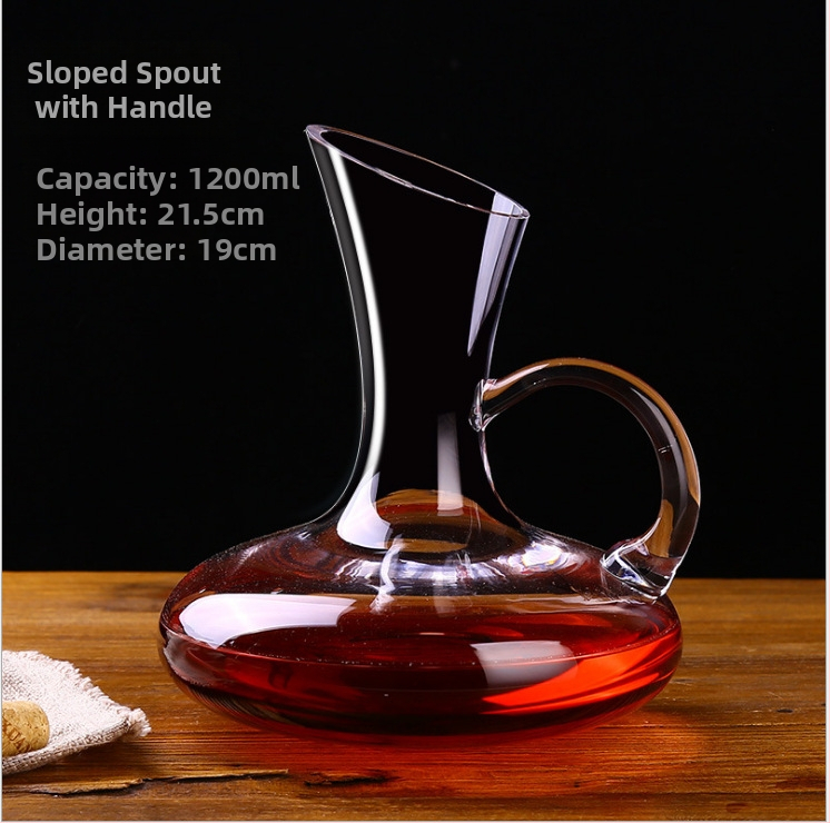 Švino neturintis krištolo raudonojo vyno dekanteris, kūrybinis stiklo pilstytojas, greito vyno spirito vyno rinkinys, raudonojo vyno taurė