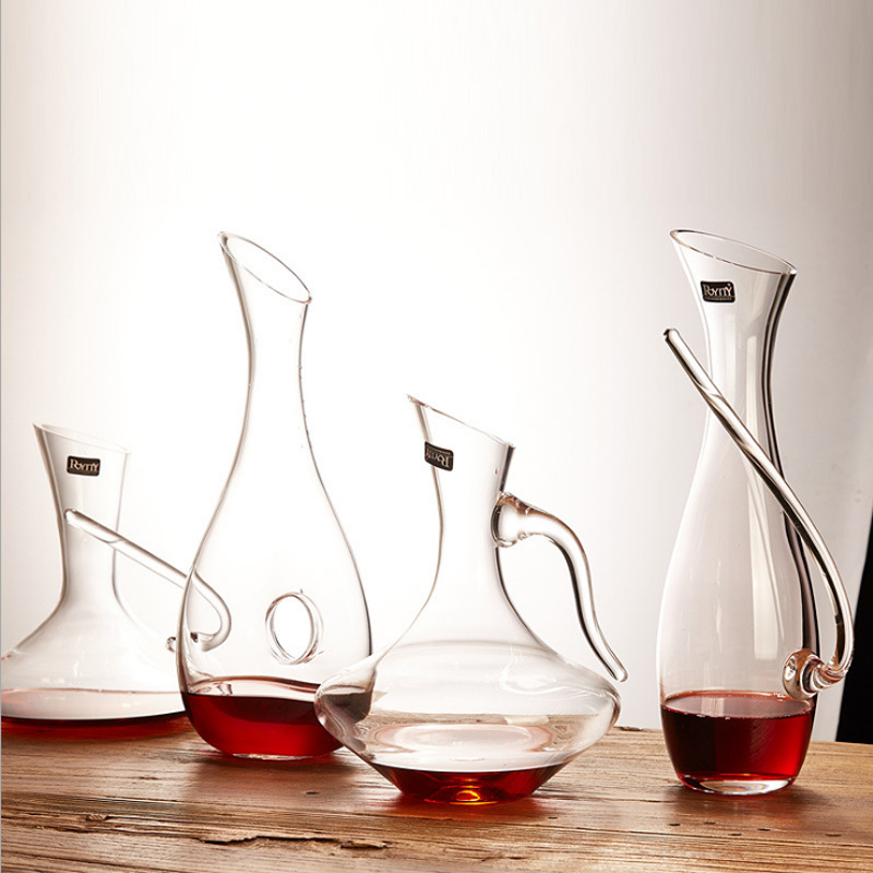 Švino neturintis krištolo raudonojo vyno dekanteris, kūrybinis stiklo pilstytojas, greito vyno spirito vyno rinkinys, raudonojo vyno taurė