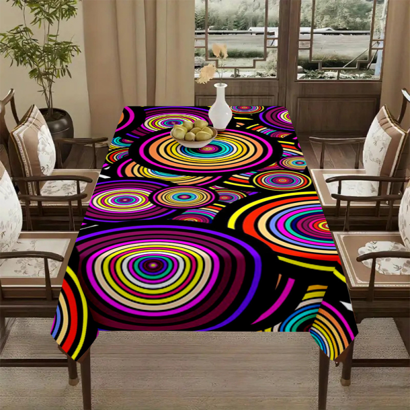 Față de masă transfrontalieră populară cu imprimare digitală 3D, față de masă, față de masă nouă pentru casă, modă elegantă, restaurant, decor, pânză