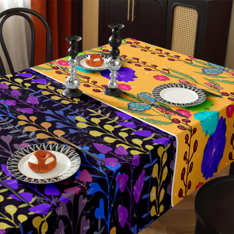 Prekogranični popularni 3D digitalni tisak stolnjak stolnjak novi kućni modni elegantni ukras za restoran