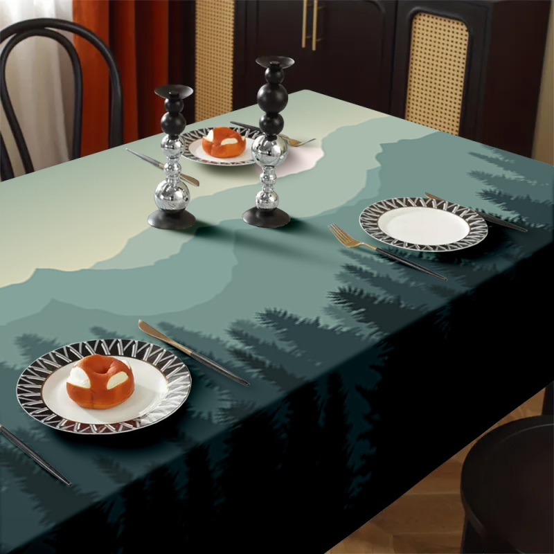 Prekogranični popularni 3D digitalni tisak stolnjak stolnjak novi kućni modni elegantni ukras za restoran