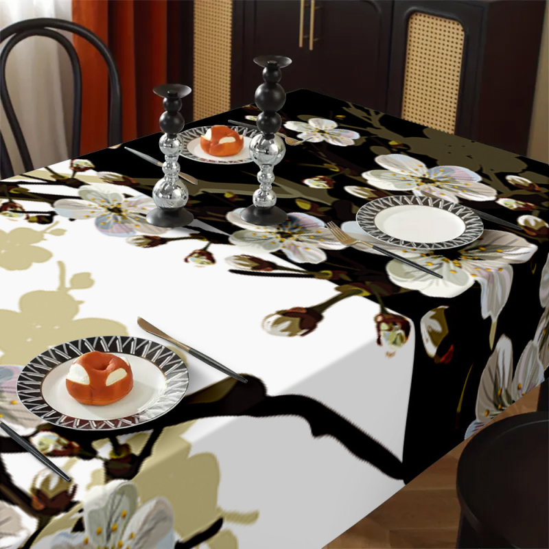 Prekogranični popularni 3D digitalni tisak stolnjak stolnjak novi kućni modni elegantni ukras za restoran