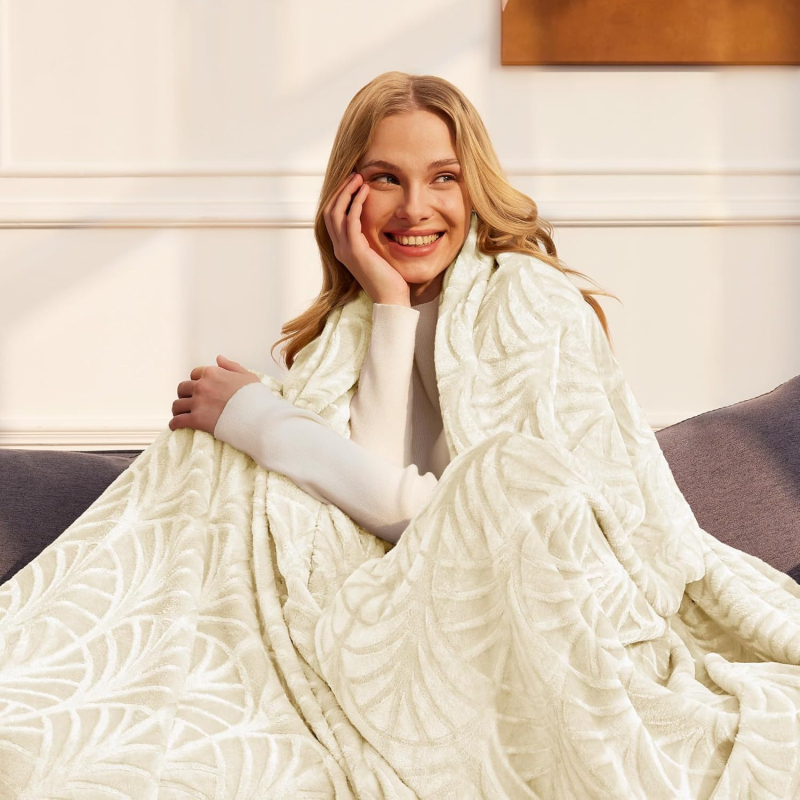 „Ins Style“ žmogaus rašto skintų gėlių flanelinė antklodė, skandinaviško stiliaus, sustorinta antklodė, svetainės, miegamojo, sofos antklodė