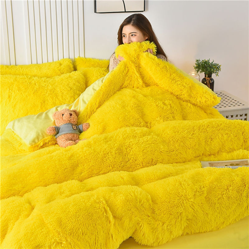 Sustorintos audinės aksominės lovos keturių dalių krištolo aksomo paklodės žiemai šilta pliušinė antklodės užvalkalas koralų aksomas metodas tarpvalstybinis