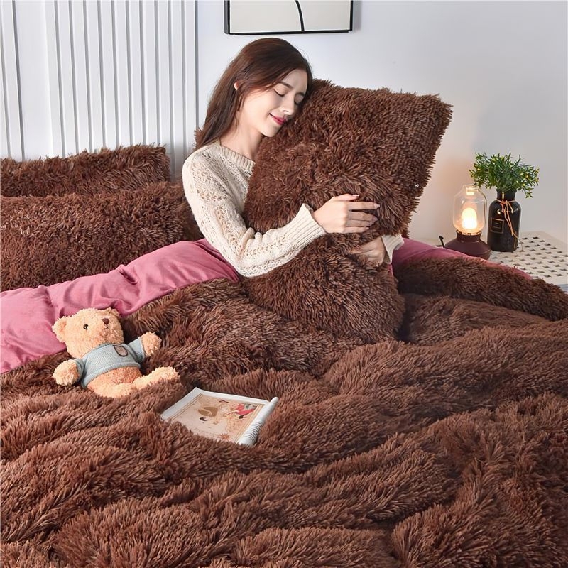 Sustorintos audinės aksominės lovos keturių dalių krištolo aksomo paklodės žiemai šilta pliušinė antklodės užvalkalas koralų aksomas metodas tarpvalstybinis