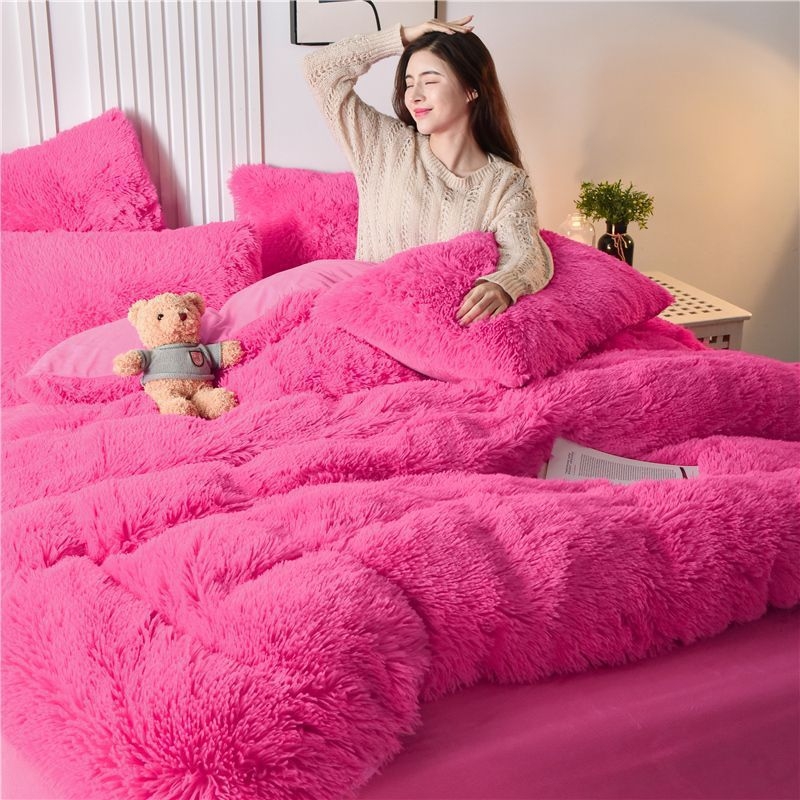 Sustorintos audinės aksominės lovos keturių dalių krištolo aksomo paklodės žiemai šilta pliušinė antklodės užvalkalas koralų aksomas metodas tarpvalstybinis