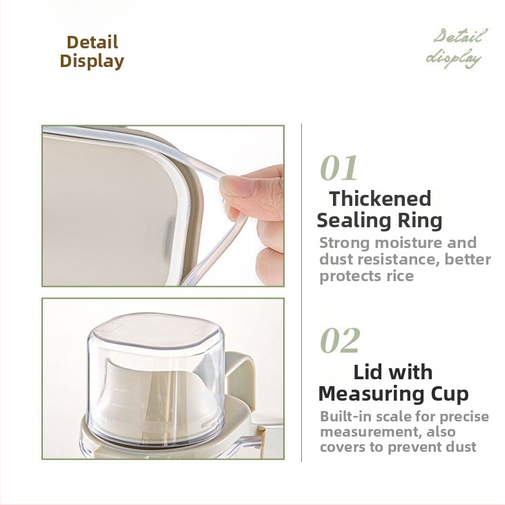 Nedvességálló, hordozható, lezárt üveges gabonapehely üveg konyhai tárolódoboz átlátszó kisállateledel rizsvödör tea tárolóedény