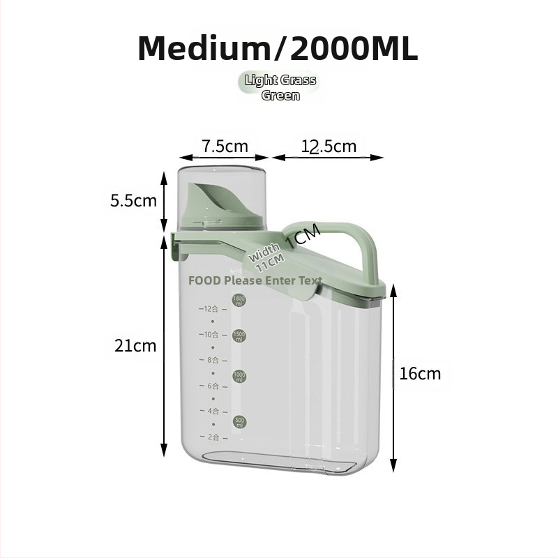 Nedvességálló, hordozható, lezárt üveges gabonapehely üveg konyhai tárolódoboz átlátszó kisállateledel rizsvödör tea tárolóedény