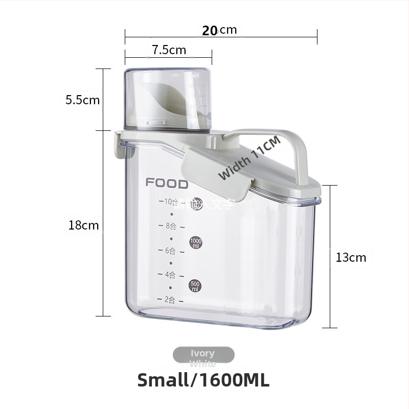 Nedvességálló, hordozható, lezárt üveges gabonapehely üveg konyhai tárolódoboz átlátszó kisállateledel rizsvödör tea tárolóedény