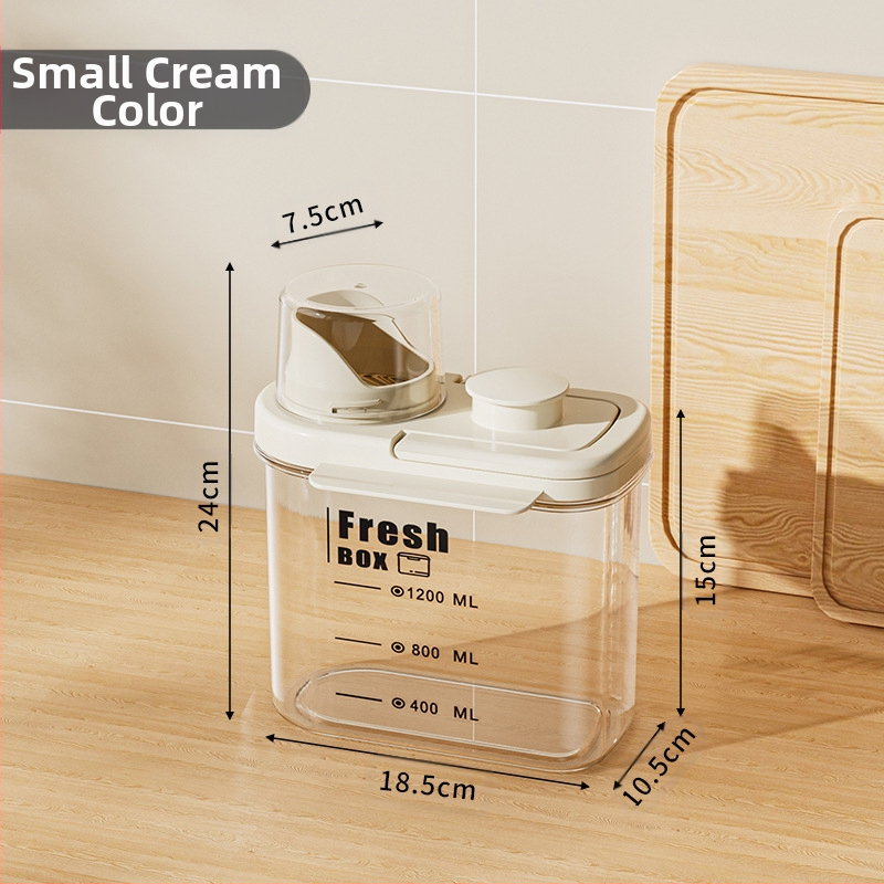 Nedvességálló, hordozható, lezárt üveges gabonapehely üveg konyhai tárolódoboz átlátszó kisállateledel rizsvödör tea tárolóedény