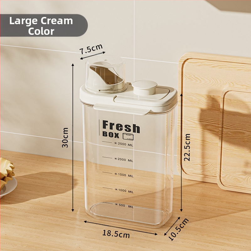 Nedvességálló, hordozható, lezárt üveges gabonapehely üveg konyhai tárolódoboz átlátszó kisállateledel rizsvödör tea tárolóedény