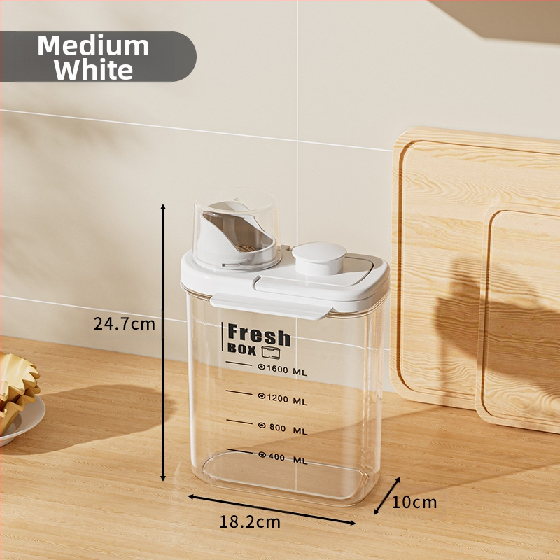 Nedvességálló, hordozható, lezárt üveges gabonapehely üveg konyhai tárolódoboz átlátszó kisállateledel rizsvödör tea tárolóedény