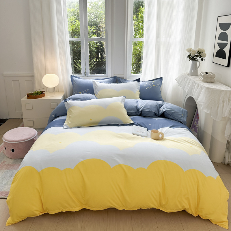 „Cross-Border“ studentų bendrabučio patalynė, keturių dalių paklodės užvalkalas, trijų dalių dovanų grupėms, namų tekstilės rinkinys, didmeninė prekyba.