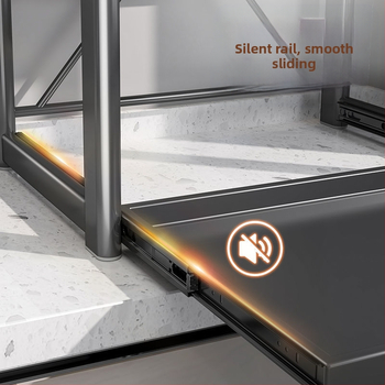 Ράφι αποθήκευσης φούρνου μικροκυμάτων κουζίνας, πολυλειτουργικό πάγκο κουζίνας, συρόμενο ράφι αποθήκευσης ρυζιού, εργοστάσιο χονδρικής