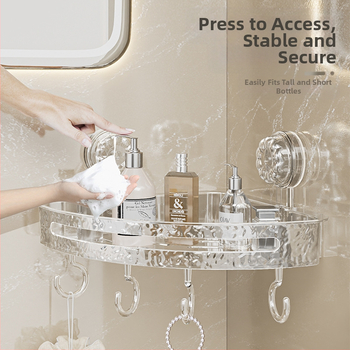 Διάτρητη επιτοίχια βάση μπάνιου με βεντούζα, γωνιακή βάση αποθήκευσης, νιπτήρας τουαλέτας, δωρεάν τρίποδο μπάνιου, δωρεάν αποστολή