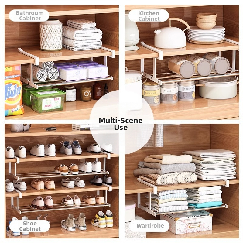 Прибиращ се шкаф за обувки, домакински шкаф за обувки, многослоен преграден рафт за съхранение на обувки, артефакт, спестяващ място, висяща кошница