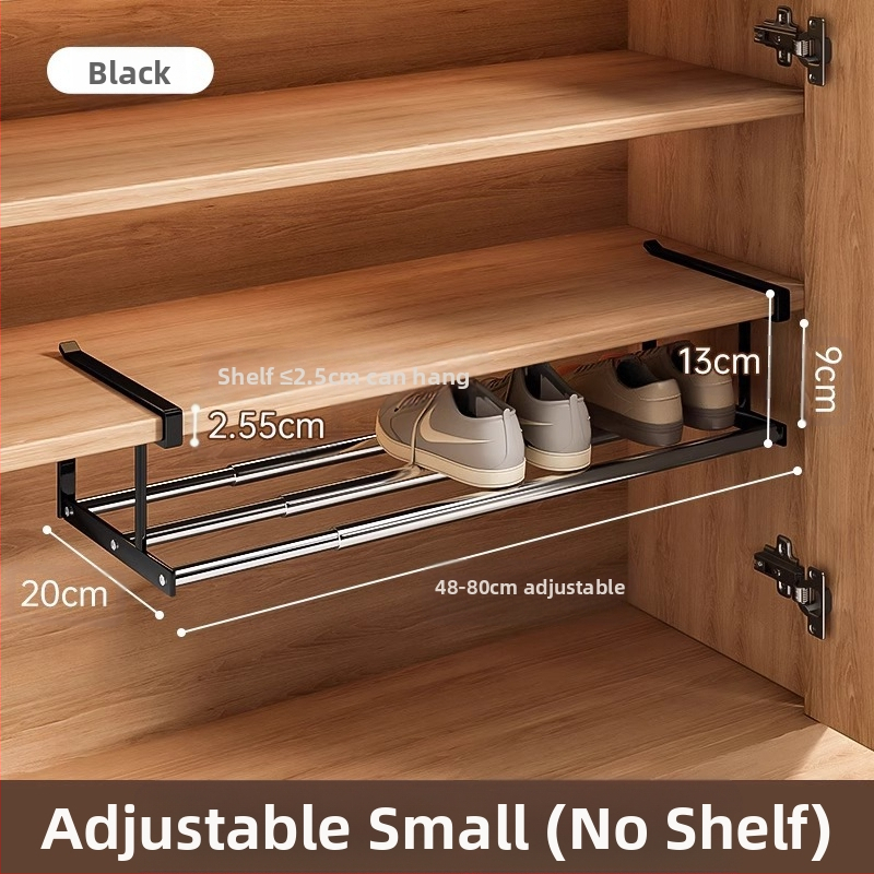 Sissetõmmatav kingariiul, majapidamiskingakapp, kihiline vahesein, kinga hoiustamise artefakt, ruumisäästlik rippkorv