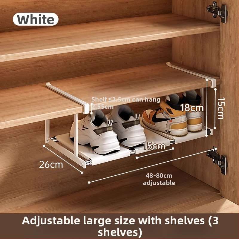 Sissetõmmatav kingariiul, majapidamiskingakapp, kihiline vahesein, kinga hoiustamise artefakt, ruumisäästlik rippkorv