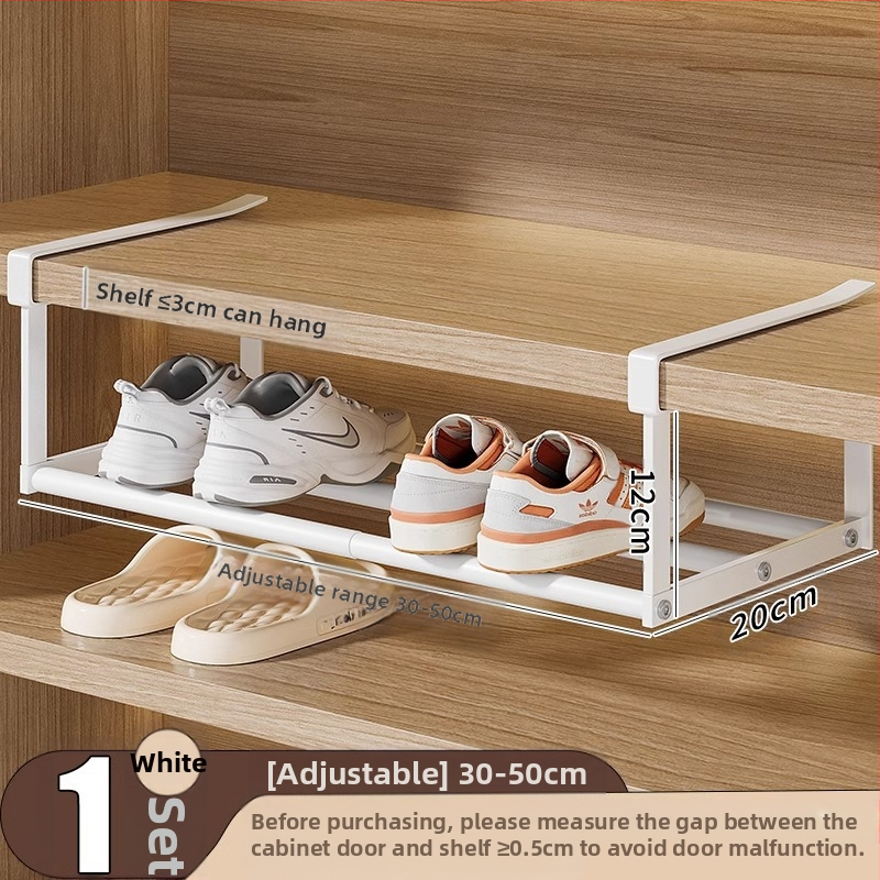 Sissetõmmatav kingariiul, majapidamiskingakapp, kihiline vahesein, kinga hoiustamise artefakt, ruumisäästlik rippkorv