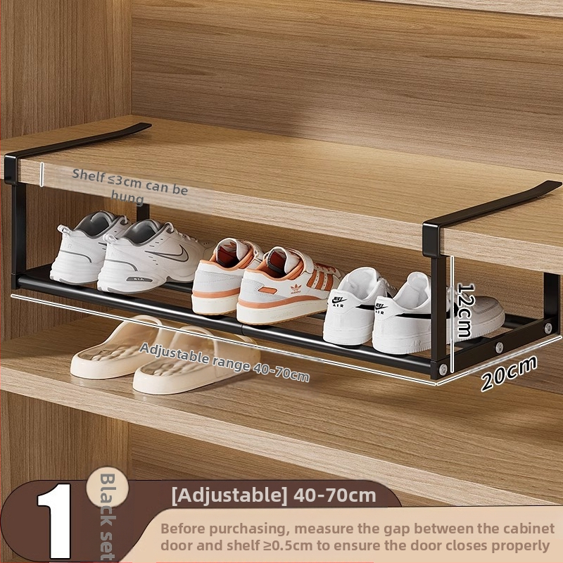 Sissetõmmatav kingariiul, majapidamiskingakapp, kihiline vahesein, kinga hoiustamise artefakt, ruumisäästlik rippkorv