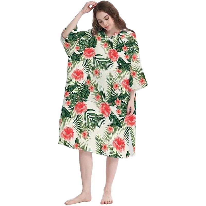 „Amazon“ perkamiausias paplūdimio apsiaustas suaugusiems tėvams ir vaikams su mikropluošto gobtuvu, paplūdimio chalatas