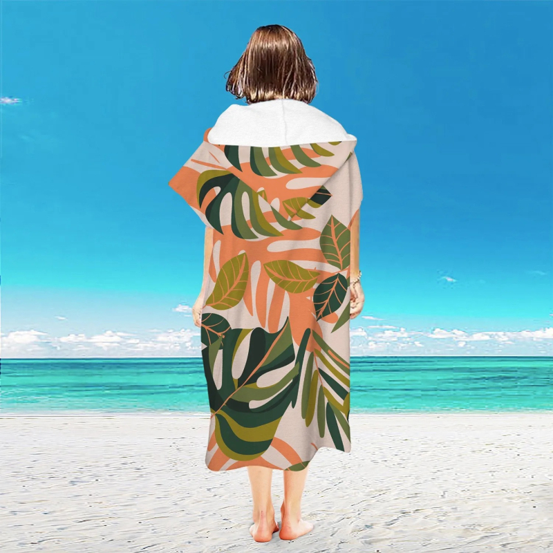 „Amazon“ perkamiausias paplūdimio apsiaustas suaugusiems tėvams ir vaikams su mikropluošto gobtuvu, paplūdimio chalatas