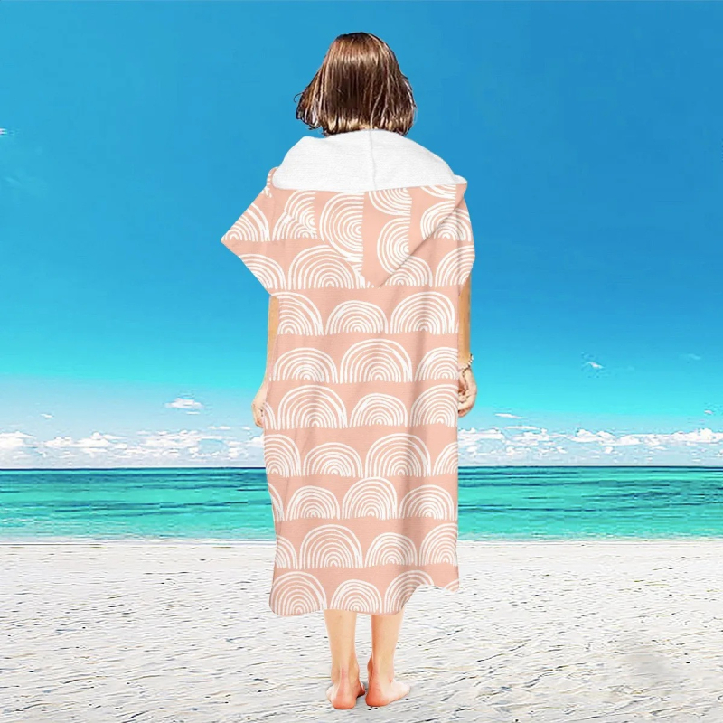 „Amazon“ perkamiausias paplūdimio apsiaustas suaugusiems tėvams ir vaikams su mikropluošto gobtuvu, paplūdimio chalatas