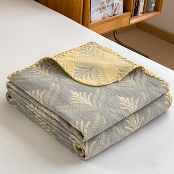 2025 m. antklodė, naujo stiliaus grynos medvilnės trijų sluoksnių siūlų rankšluosčių antklodė, grynos medvilnės biuro pietų pertraukos antklodė, sofos užvalkalas
