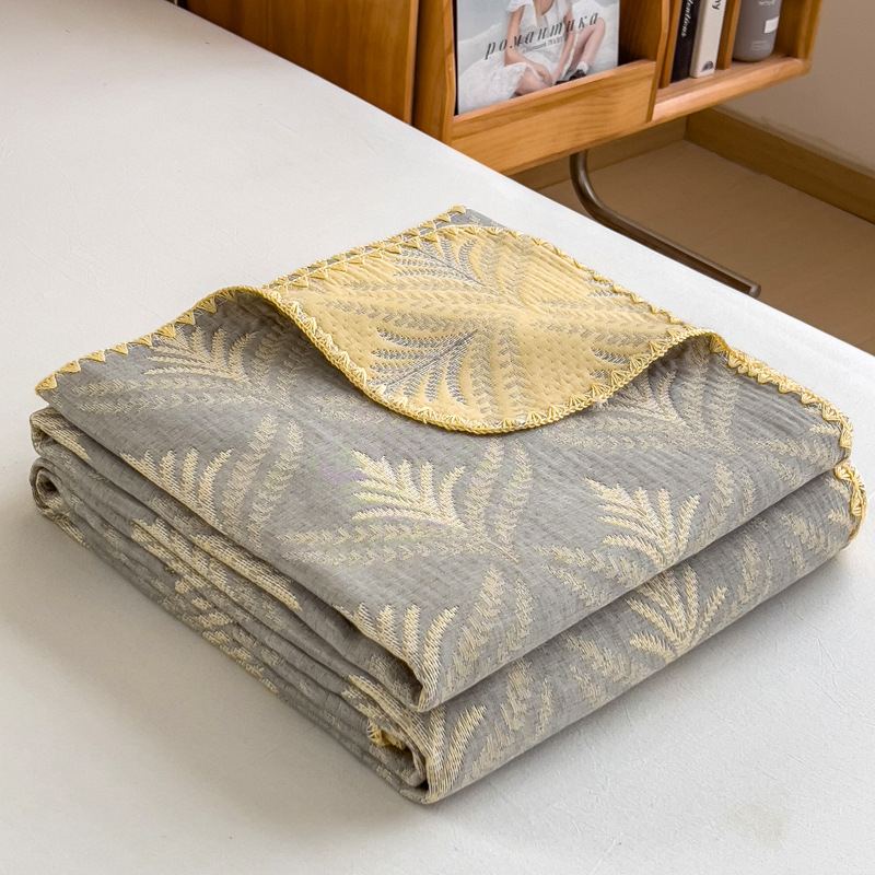 2025 m. antklodė, naujo stiliaus grynos medvilnės trijų sluoksnių siūlų rankšluosčių antklodė, grynos medvilnės biuro pietų pertraukos antklodė, sofos užvalkalas