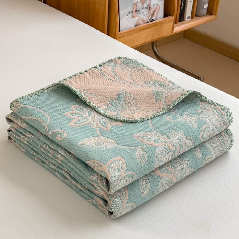 2025 m. antklodė, naujo stiliaus grynos medvilnės trijų sluoksnių siūlų rankšluosčių antklodė, grynos medvilnės biuro pietų pertraukos antklodė, sofos užvalkalas