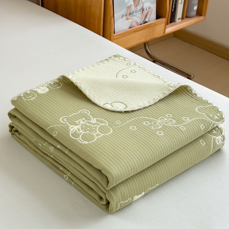 2025 m. antklodė, naujo stiliaus grynos medvilnės trijų sluoksnių siūlų rankšluosčių antklodė, grynos medvilnės biuro pietų pertraukos antklodė, sofos užvalkalas