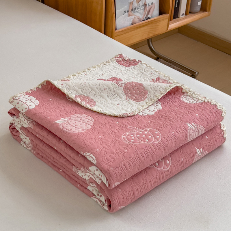 2025 m. antklodė, naujo stiliaus grynos medvilnės trijų sluoksnių siūlų rankšluosčių antklodė, grynos medvilnės biuro pietų pertraukos antklodė, sofos užvalkalas