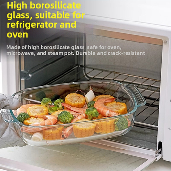 Φούρνος μικροκυμάτων ανθεκτικό στη θερμότητα γυάλινο ταψί φούρνου ψησίματος επιτραπέζια σκεύη φούρνου ψημένο μπολ ρυζιού στον ατμό πιάτα στρογγυλό ορθογώνιο ατμιστό πιάτο ψαριού κρυστάλλινη κατσαρόλα