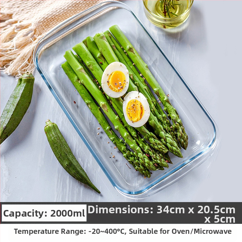 Mikrohullámú sütőben hőálló üveg sütőtálca sütőben sütőedények sült rizses tál párolt edények kerek téglalap alakú párolt halas tányér kristályedény