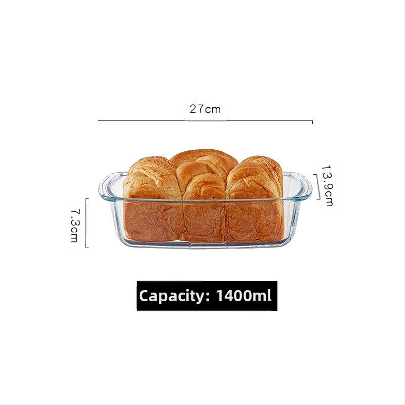 Mikrohullámú sütőben hőálló üveg sütőtálca sütőben sütőedények sült rizses tál párolt edények kerek téglalap alakú párolt halas tányér kristályedény