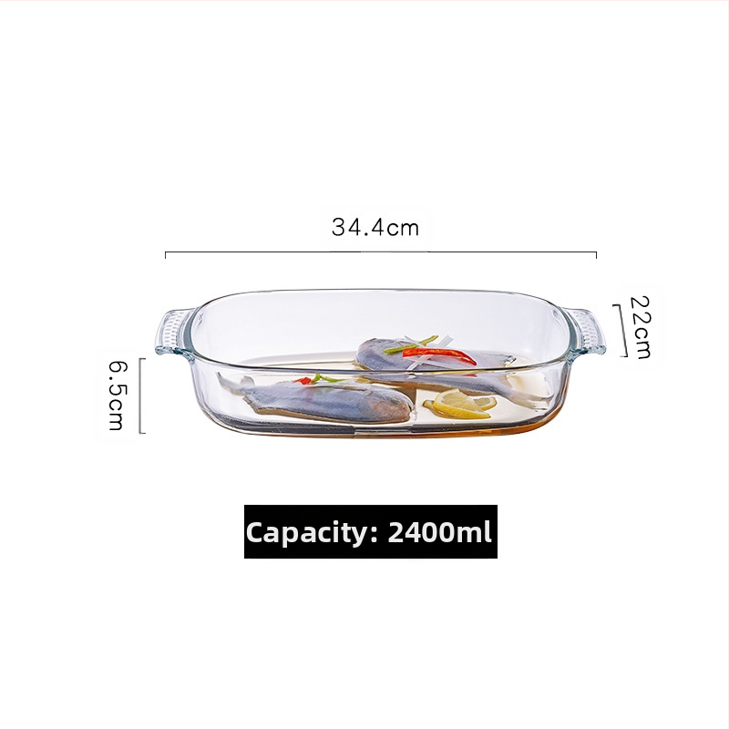 Mikrohullámú sütőben hőálló üveg sütőtálca sütőben sütőedények sült rizses tál párolt edények kerek téglalap alakú párolt halas tányér kristályedény